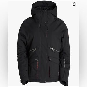 Billabong winter‎ coat snowboarding ski coat red indigenous tribal detailing